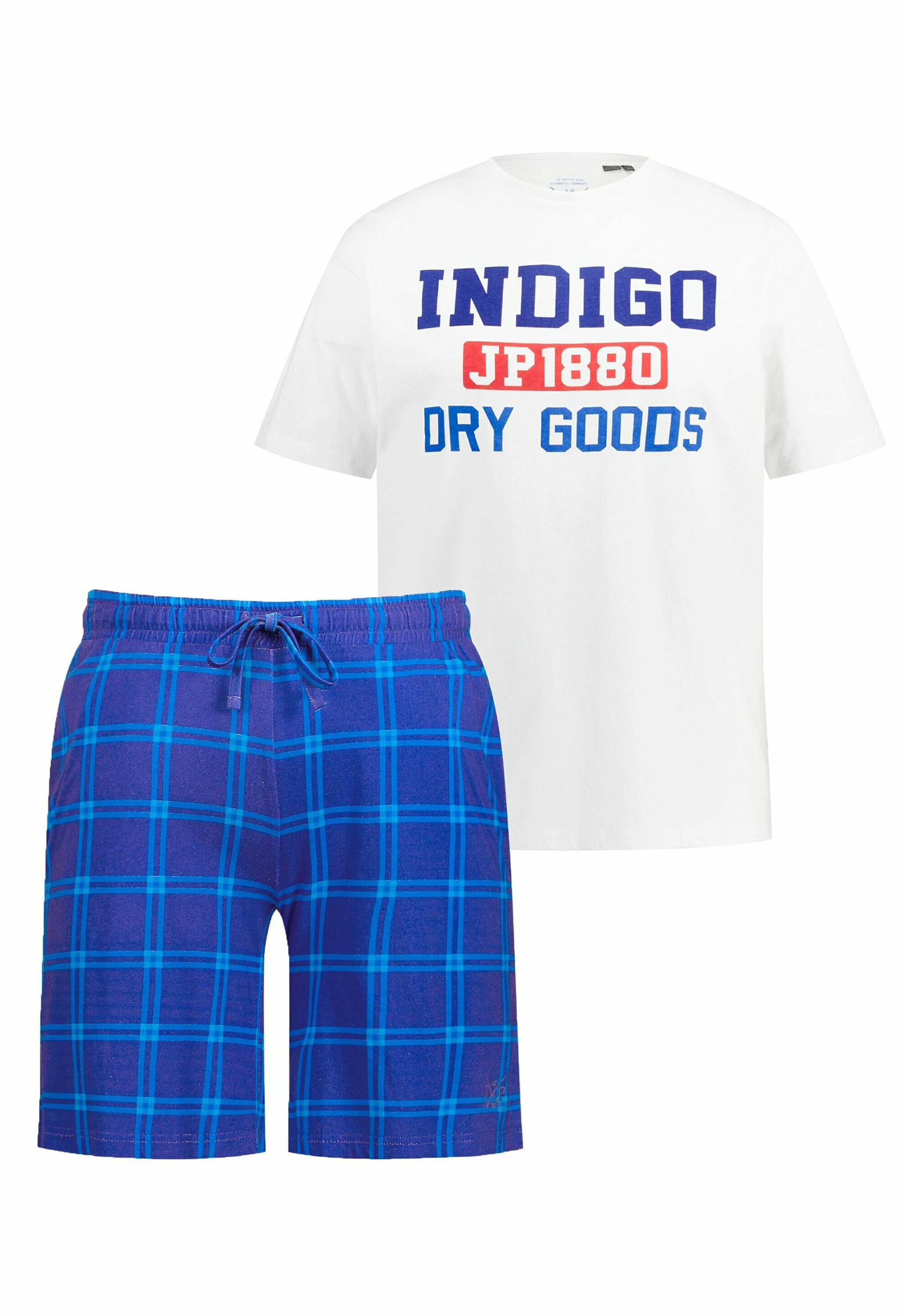 JP 1880 Pigiama Uomo 2 Pezzi A Righe, Nero, Taglie Forti Fino A 5XL - 2