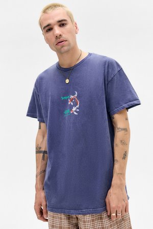 GOOD LUCK FISH TEE - T-shirt z nadrukiem