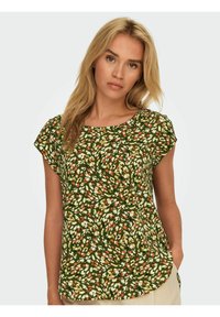 ONLY ONLVIC AOP  - Print T-shirt - winter moss
