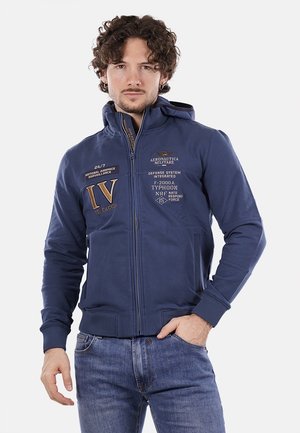 Felpa con zip - blu