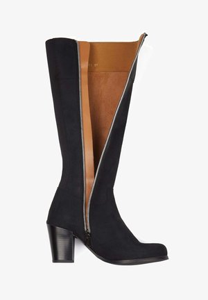 Boots - black vegan suede