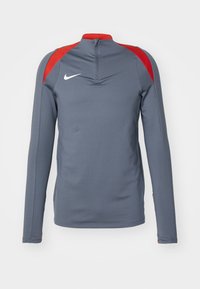 STRIKE DRILL TOP - Tops ar garām piedurknēm - iron grey/dragon red/white