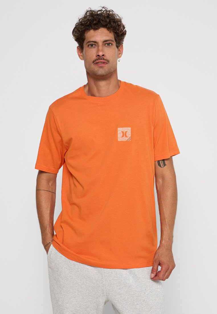 hurley T-shirt print oranje