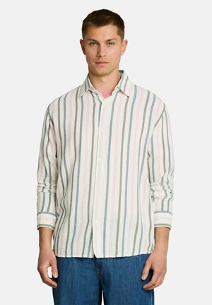 TOM TAILOR, RELAXED FIT HEMD MIT STREIFEN - Hemd - white multicolor stripe
