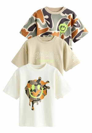 SHORT SLEEVE GRAPHIC 3 PACK STANDARD - Potiskana majica - white stone camo