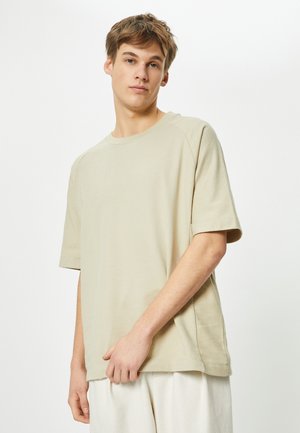 SEAM DETAIL CREW NECK - T-shirt - bas - beige