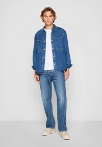 Calvin Klein Jeans REGULAR LINEAR - Srajca - blue denim medium