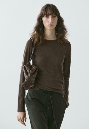 RAGLAN SLEEVE - Maglione - dark brown