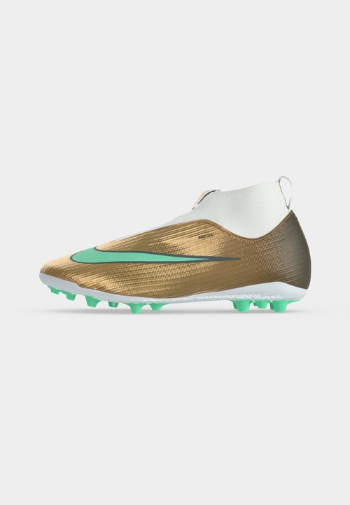 Nike JR MERCURIAL SUPERFLY 11 ACADEMY AG KYLIAN MBAPPE UNISEX - Zapatillas fútbol para césped artificial - metallic gold-coloured/clear jade — foto 2