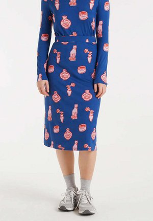 MIDI PORCELAIN - Falda acampanada - estampado porcelain