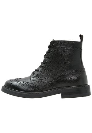 Botines con cordones - black