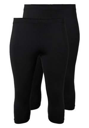 2 PACK 3/4 LÄNGE - Shorts - black   black