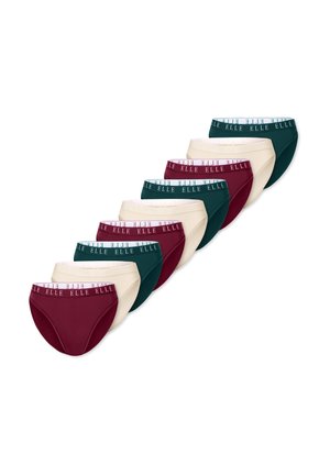 LOGO 9-PACK - Braguitas - dunkelgrün, beige, dunkelrot