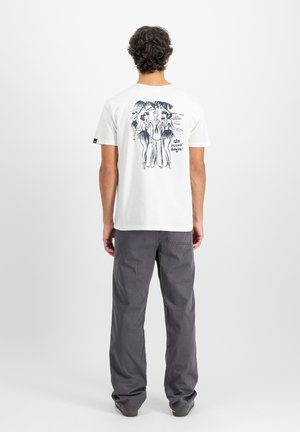 ALOHA T BACK PRINT - Print T-shirt - white