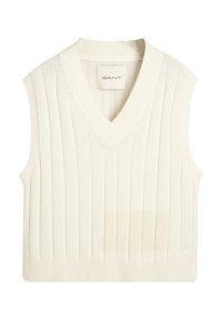GANT WIDE V-NECK - Pulover - cream