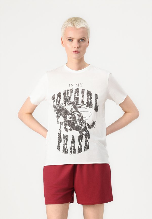 ONLLUCY LIFE BOX - Print T-shirt - cloud dancer2