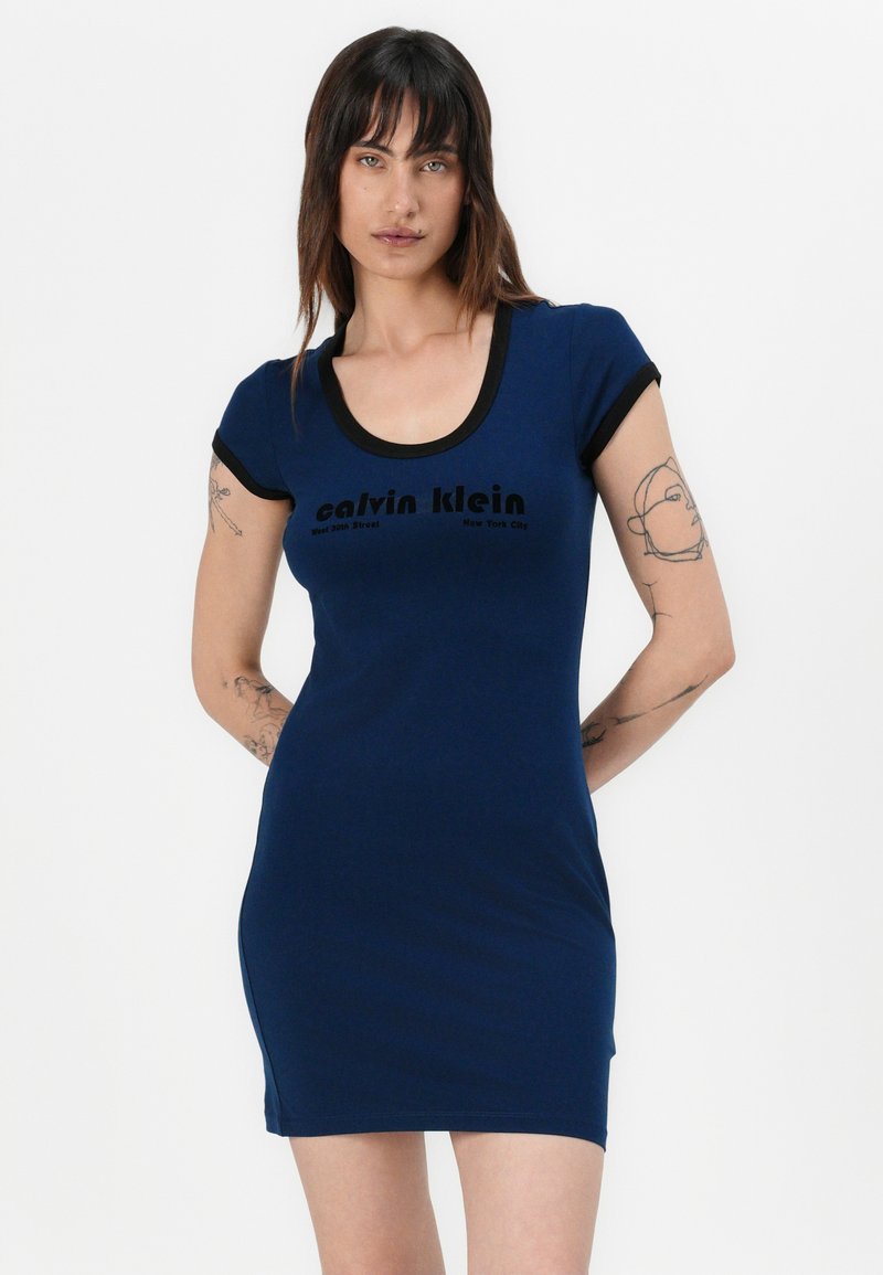 Calvin Klein Jeans Jersey dress - pageant blue/blue - Zalando.ie