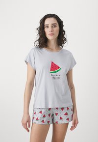 LASCANA - VIVANCE DREAMS BY LASCANA FRUITS SHORTY SET - Komplet pižame - blue/melon Miniaturna slika 1