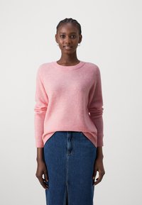 Selected Femme LULU O-NECK - Stickad tröja - peony melange