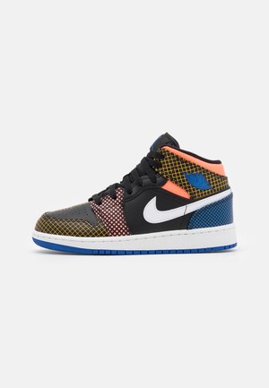 AIR 1 MID MMD UNISEX - Chaussures de basket - black/white/game royal/green glow/bright mango/university gold