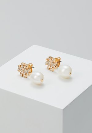 KIRA PAVE PEARL DROP EARRING - Earrings - gold-coloured