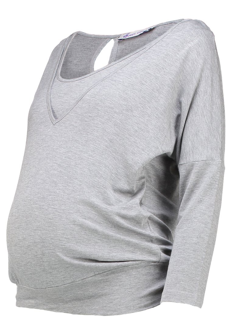 Queen Mum Longsleeve grijs gemêleerd Queen Mum Longsleeve grijs gemêleerd