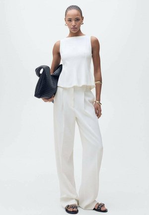 PEPLUM WITH SEAM DETAIL - Top - white