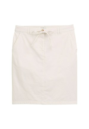 TOM TAILOR MIT KORDELZUG - Ceruzaszoknya - delicate champagne stripe