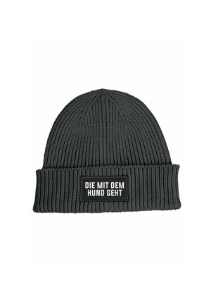 DEM HUND GEHT AUFDRUCK LUSTIG  - Beanie - dunkelgrau