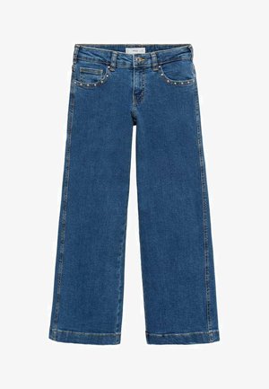 WIDE MET STUDS - Trapezaste traperice - dark blue