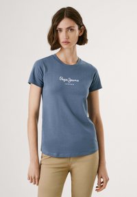Pepe Jeans NEW VIRGINIA SS  - Triko s potiskem - drill blue