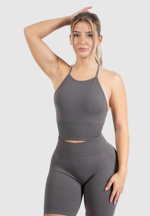 Smilodox MARIA STRAP LIGHT SUPPORT TOP BH - Light support sports bra - anthrazit