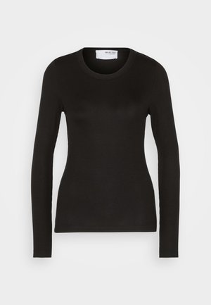 Selected Femme SLFDIANNA O NECK - Langarmshirt - black