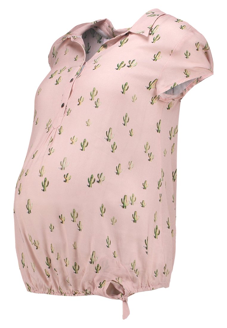 Paulina T-shirt print donkerroze