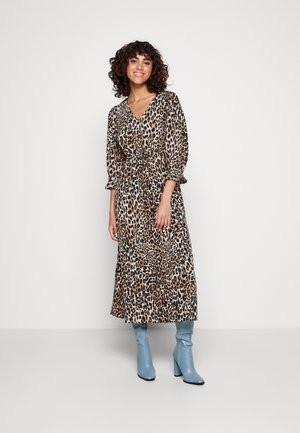 VILA YANA V-NECK MIDI DRESS - Vestido de dia - toasted coconut