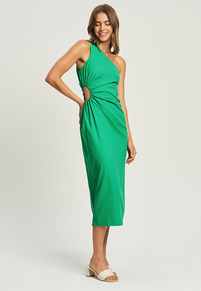 green emerald velvet dress Apple Cider Mini Dress Green main image 1