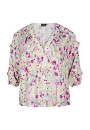 Blouse - cloud dancer fl aop