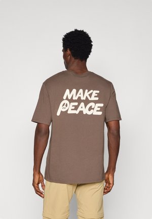 BALANCE ORGANIC  - T-shirt imprimé - peace seeds/marlow brown