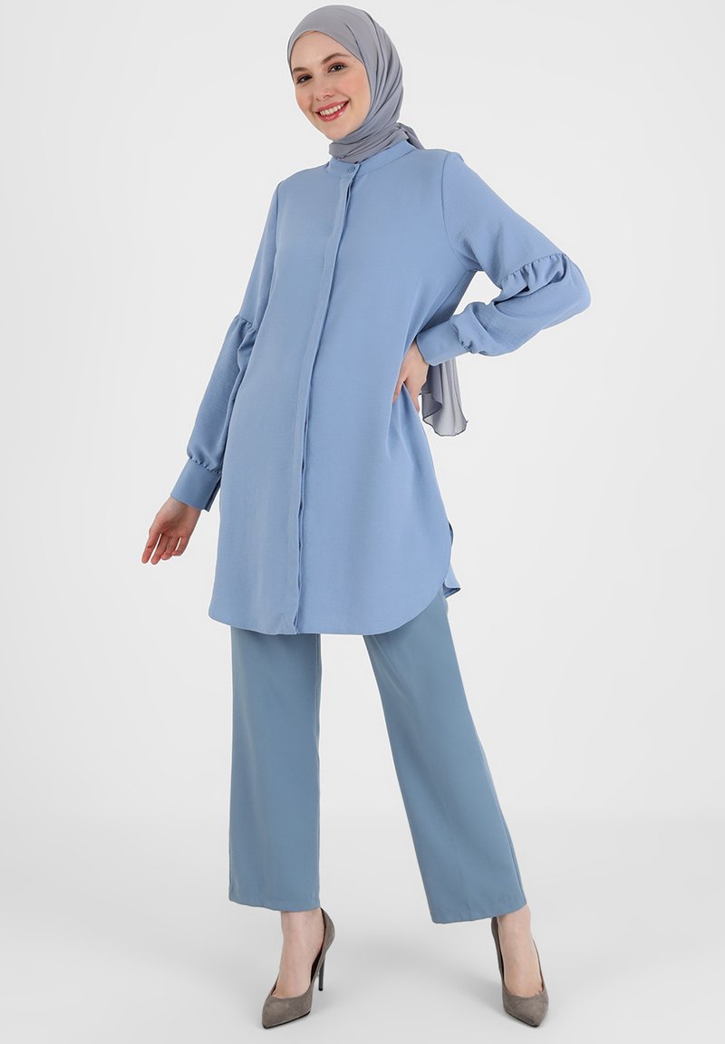 Modanisa Blue Modanisa BUTTON COLLAR -REFKA - Hemdbluse - blue/blau - Zalando.at