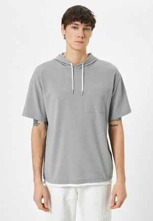 Koton DETAIL HOODED - T-shirts print - grey