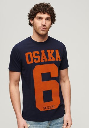Superdry & Co OSAKA 6 GRAPHIC  - T-shirts print - blue navy marl
