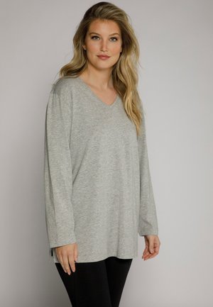 Camiseta de manga larga - light gray-mottled