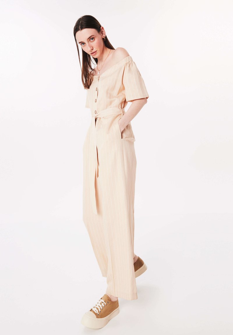 Damen Kleider | Twist Jumpsuit natural/braun - GS85447 Damen Kleider | Twist Jumpsuit natural/braun - GS85447