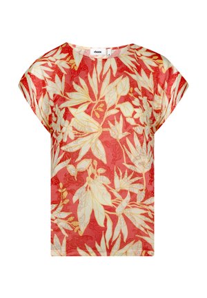 MIT ORNAMENTEN UND BLÜTEN - T-Shirt print - orange beige