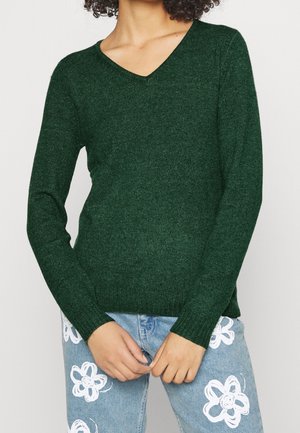 Jersey de punto - mottled dark green