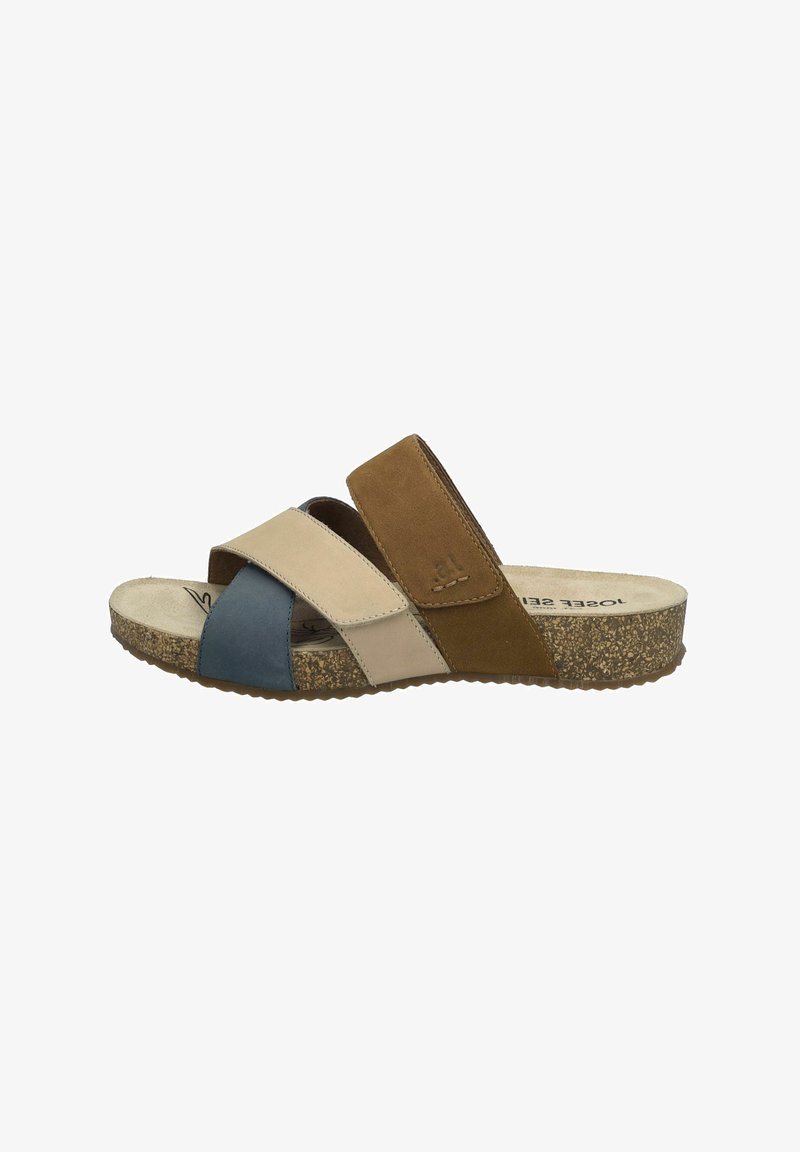 Josef Seibel TONGA 84 - Slip-on sandaler - azur multi