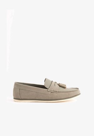 EMBOSSED TASSEL LOAFERS - Moccasins - grey