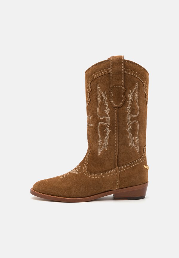 TEX WESTERN - Cowboy/Biker boots - cognac