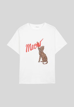 Even&Odd, GRAPHIC - Nyomott mintás póló - white