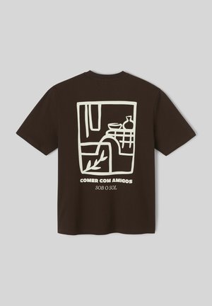 BZB T-shirt imprimé - marron foncée